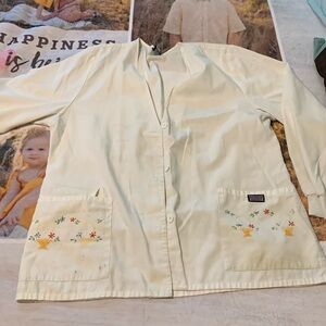 Long sleeve scrub top